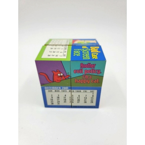 DILBERT Folding Cube Calendar 2001 Puzzle Block Comic Strip 3 X 3 - Picture 8 of 14